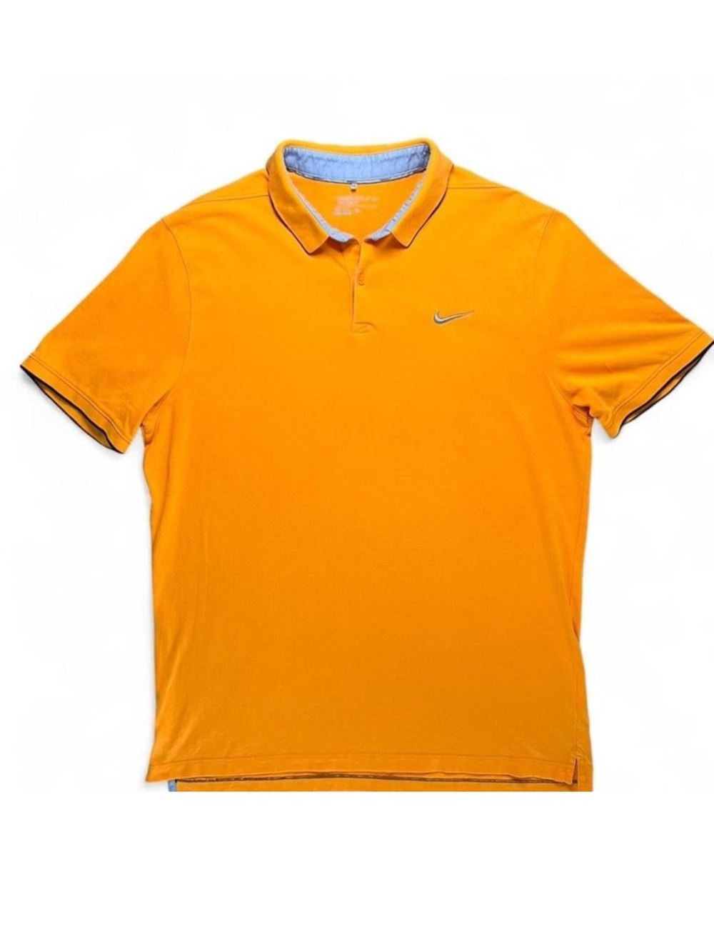 Orange Nike Dri-Fit polo shirt Men's large